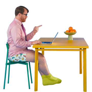 一位男士正在使用 WiZ 应用程序